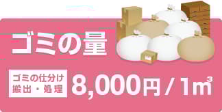 ゴミの量 8,000円/1㎥